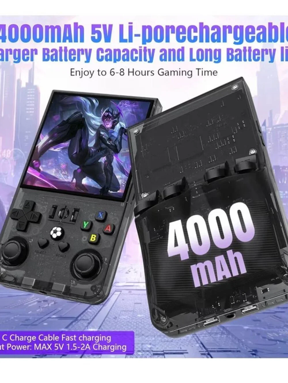 NEW-2025 MAX Retro Handheld Game Console, 30+Emulator 30,000 + VIDEO GAMES-BLACK